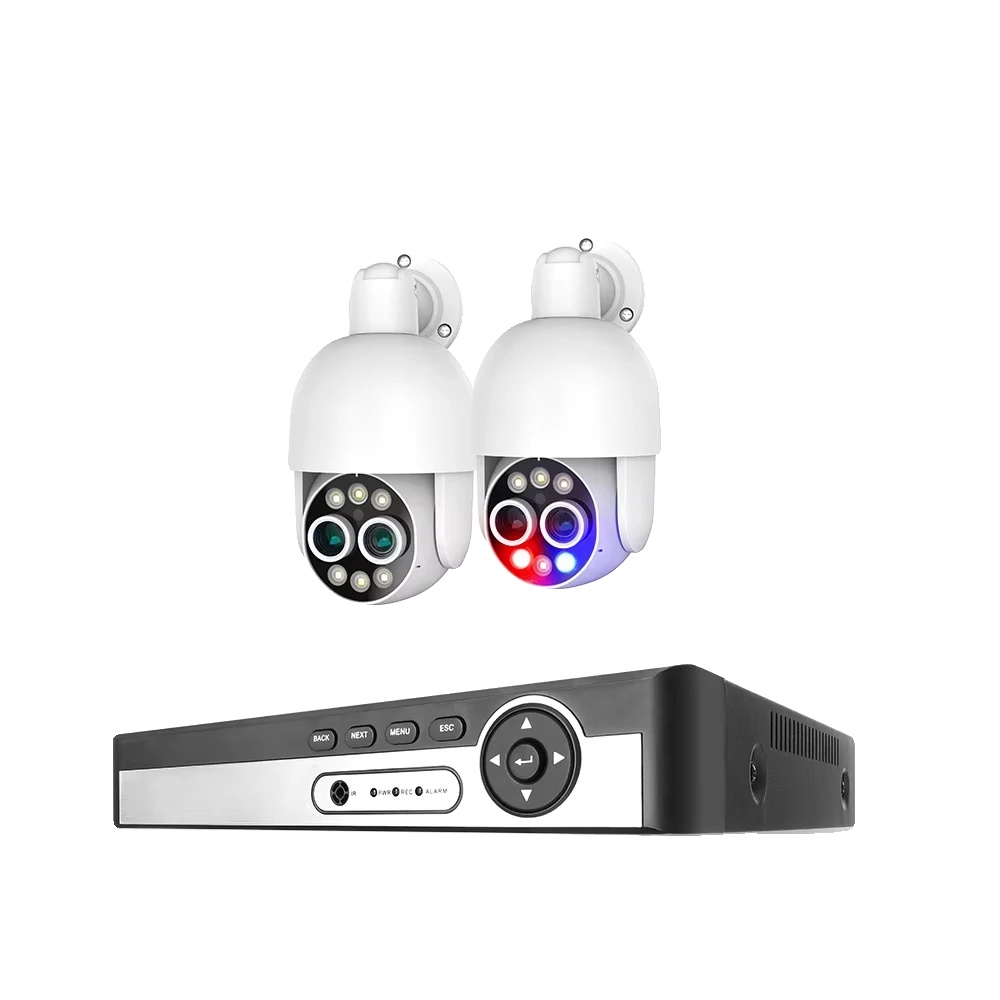 Überwachungskamera, 8mp Auflösung, Dual-linsen-design, 8ch Nvr 2 Stück Kameras-a, 3t（outdoor-sport）