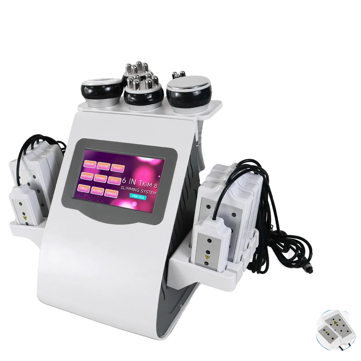 Körperformungsmaschine, 6-in-1 Multifunktionsgerät, Kavitation & Radiofrequenztechnologie, Eu-stecker