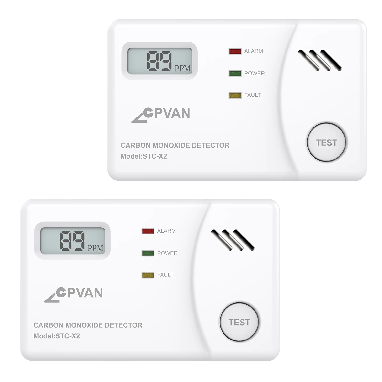 Kohlenmonoxidmelder, 10 Jahre Lebensdauer, 85db Alarm, 2 Stk