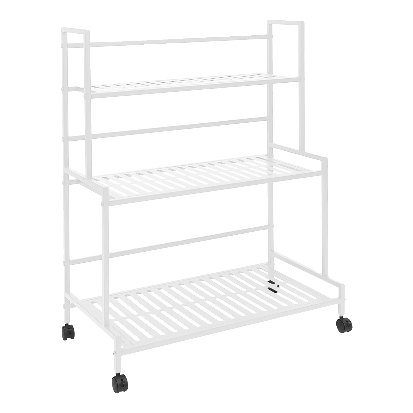 Pflanzenständer, 3-stufige Aufbewahrung, Modernes Design, Weiß