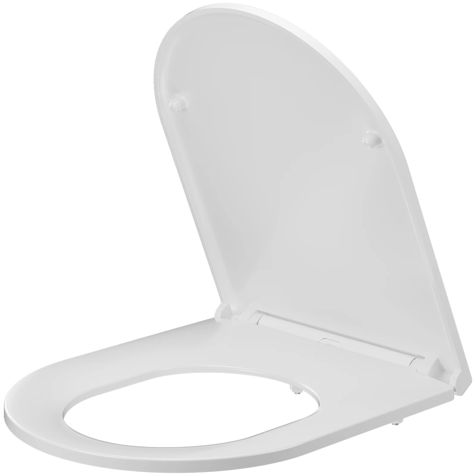 Toilettensitz, Langlebiger Duroplast, Ergonomisches Design, Weiß, D-form