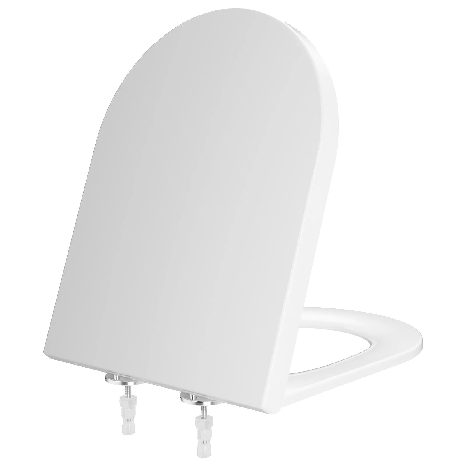 Toilettensitz, Ergonomisches Design, Sanftschließmechanismus, Weiß, Weiß