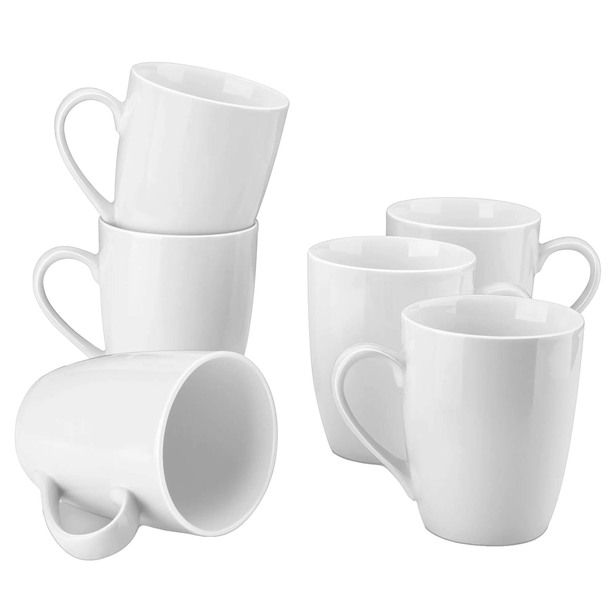 Kaffeetasse, Langlebiges Porzellan, Bequemer Griff, 301-400ml