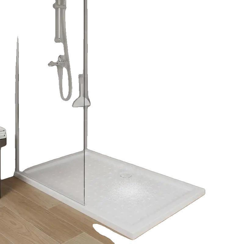 Duschwanne, Holzbau, Wasserdichtes Design, Weiss