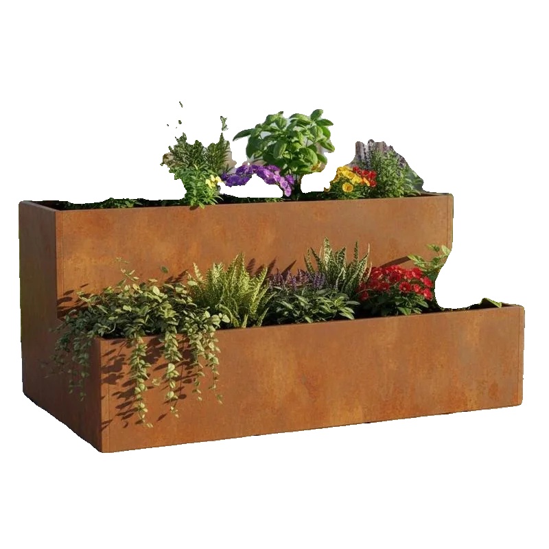 Gartenpflanzer, Metallkonstruktion, Langlebiges Design, Weiss