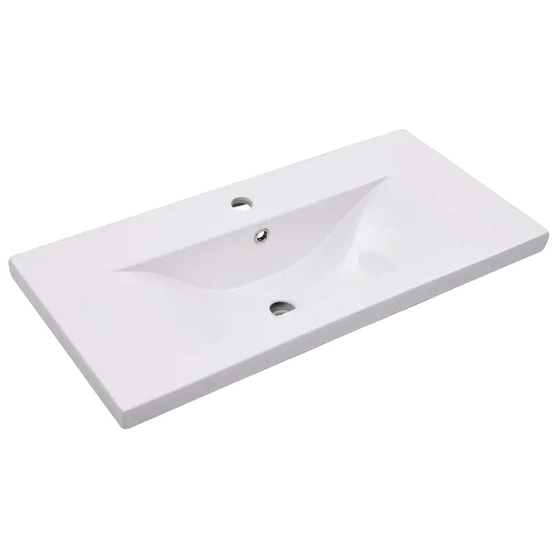 Waschbecken, Keramisches Material, Einfache Pflege, Weiss