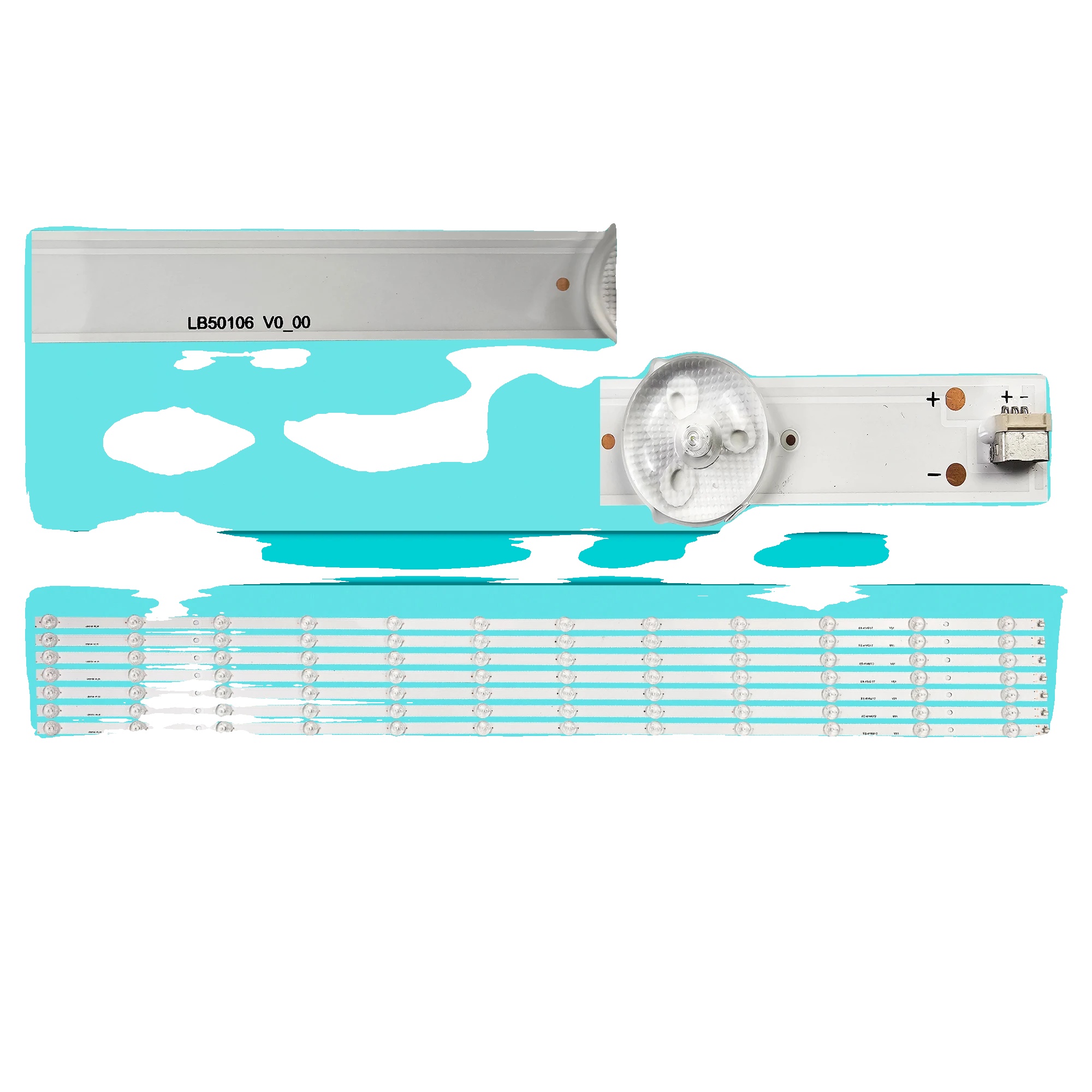Led-hintergrundbeleuchtungsstreifen, Länge 1100 Mm, 12 Led-perlen, 3v Spannung, Kompatibel Mit 50pus8505, Ce-zertifiziert