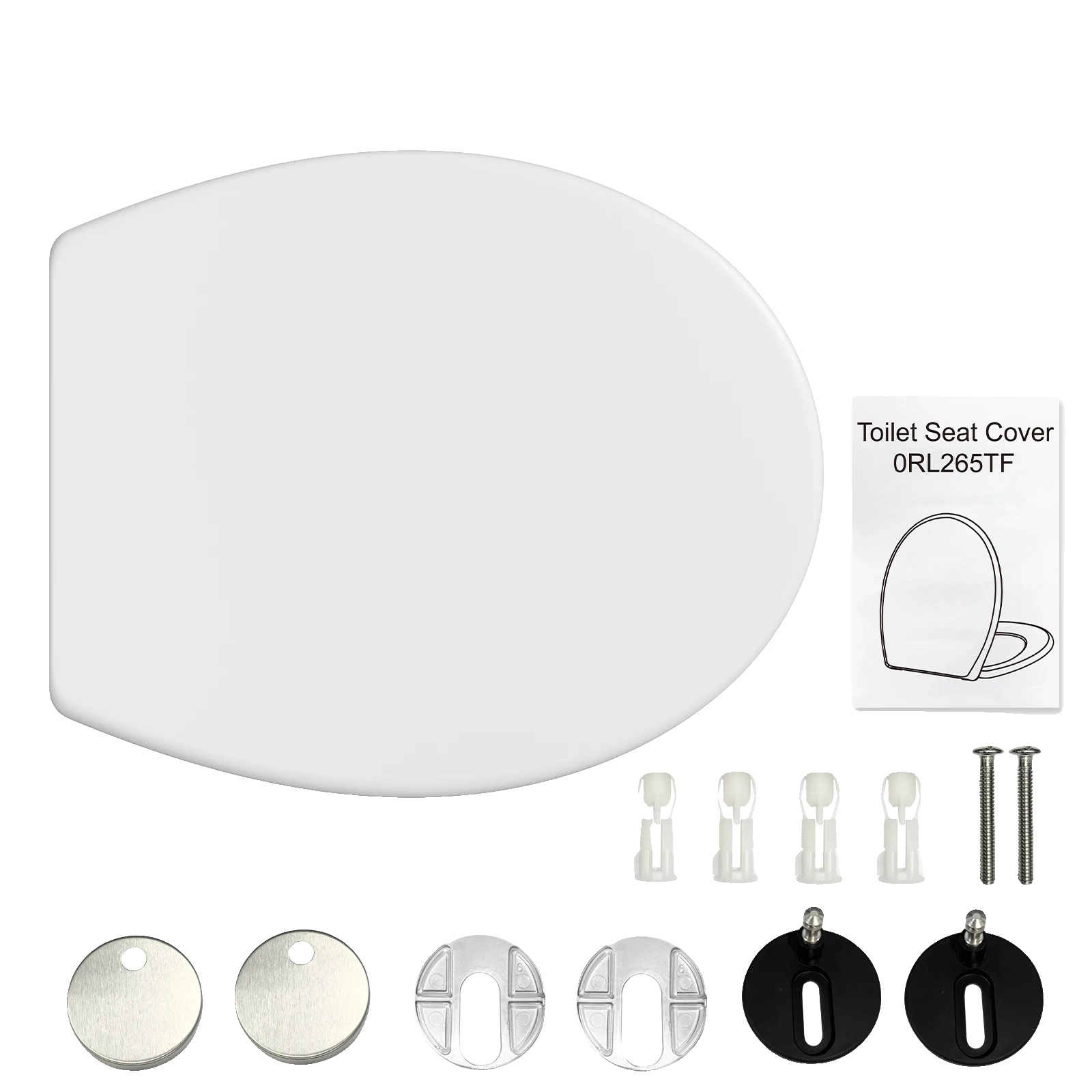 Toilettensitz, Soft-close-mechanismus, Schnellverschluss-funktion, Weiß