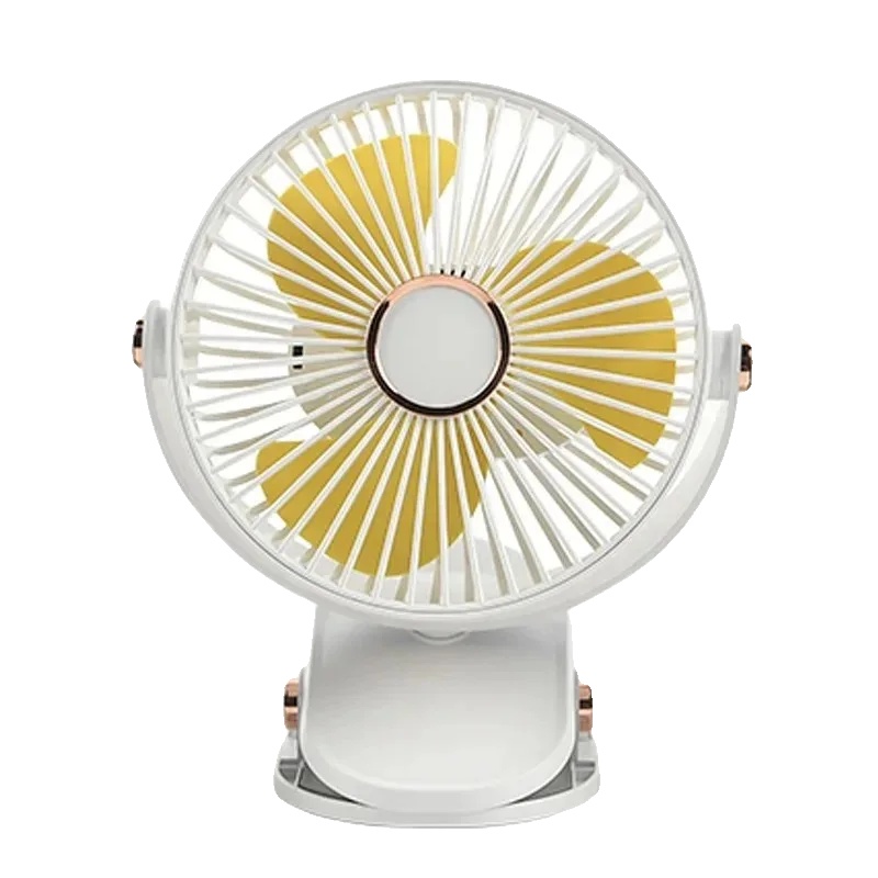 Elektrischer Ventilator, Usb-betrieben, Nachtlichtfunktion, Weiss)
