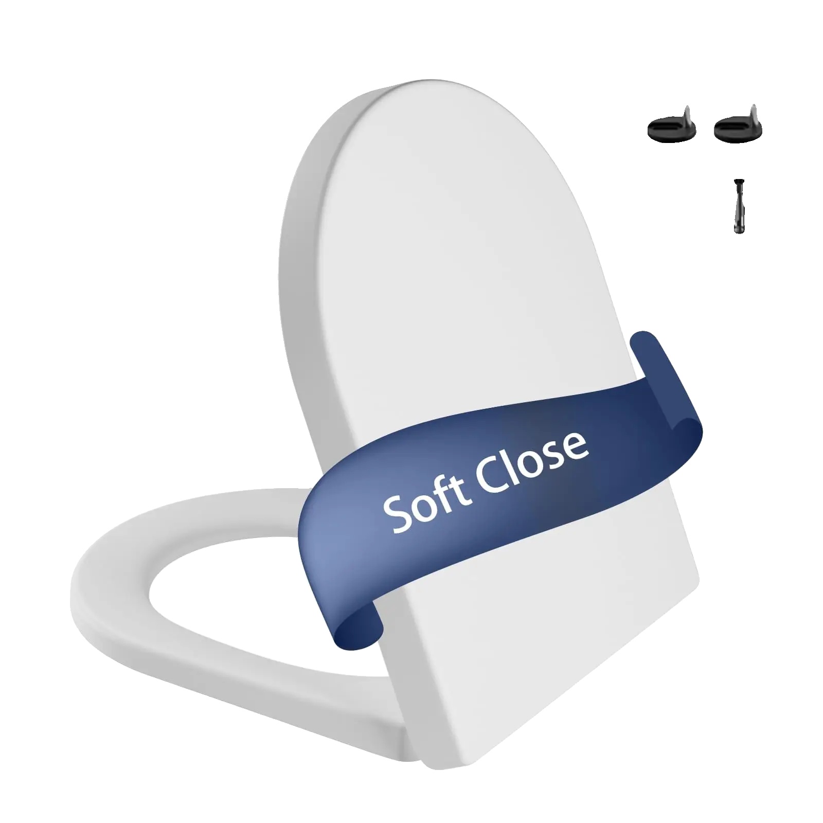 Toilettensitz, Automatische Absenkung, Antibakterielle Eigenschaften, Weiß