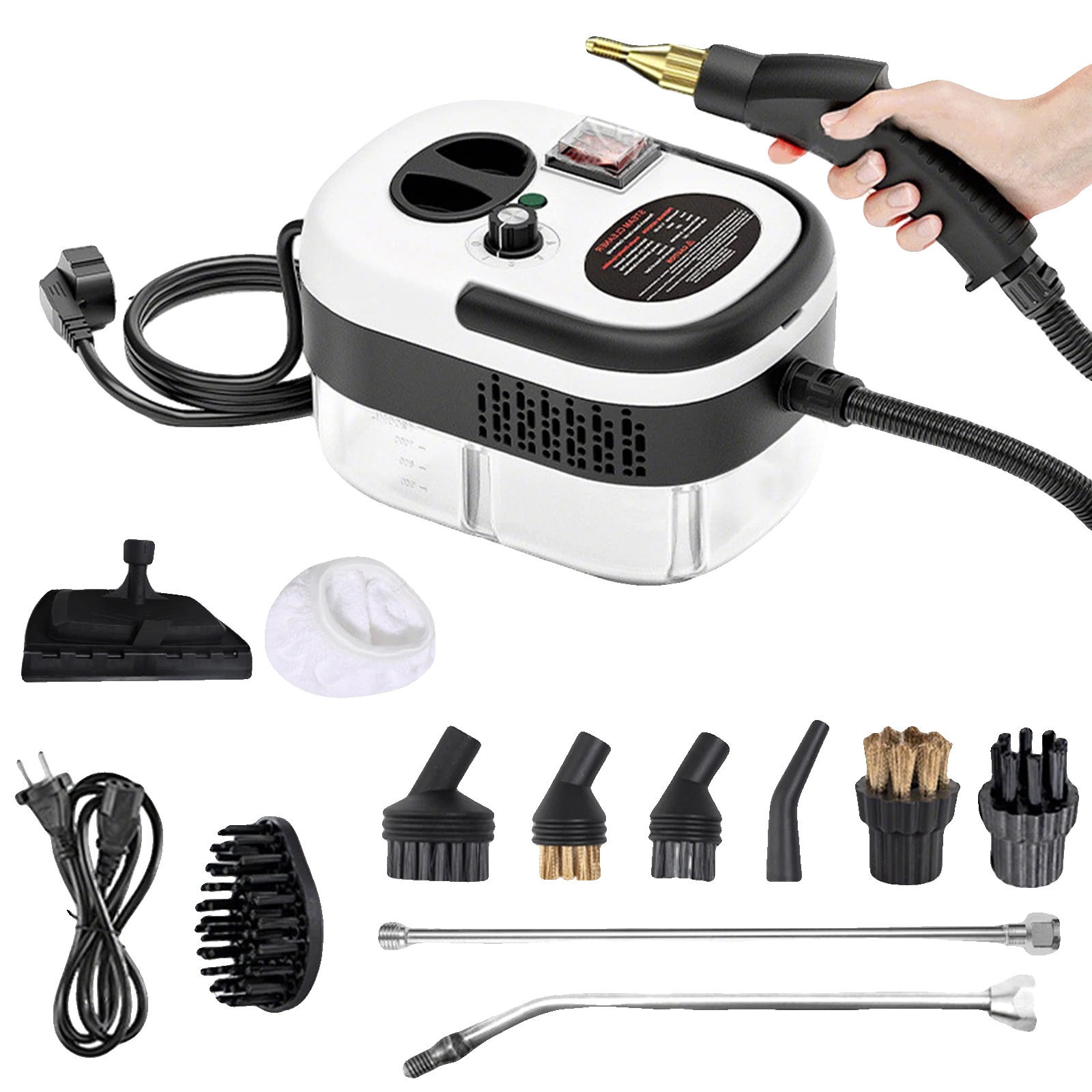 Dampfreiniger, Handheld-design, Großer Wassertank, 1200ml Wassertank
