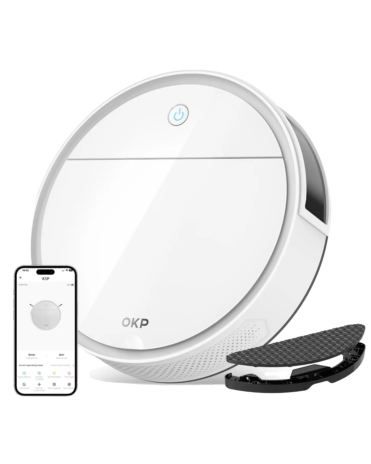 Robotersauger, 5000pa Saugkraft, Wifi/app-steuerung, Okp K5 Pro, Eu