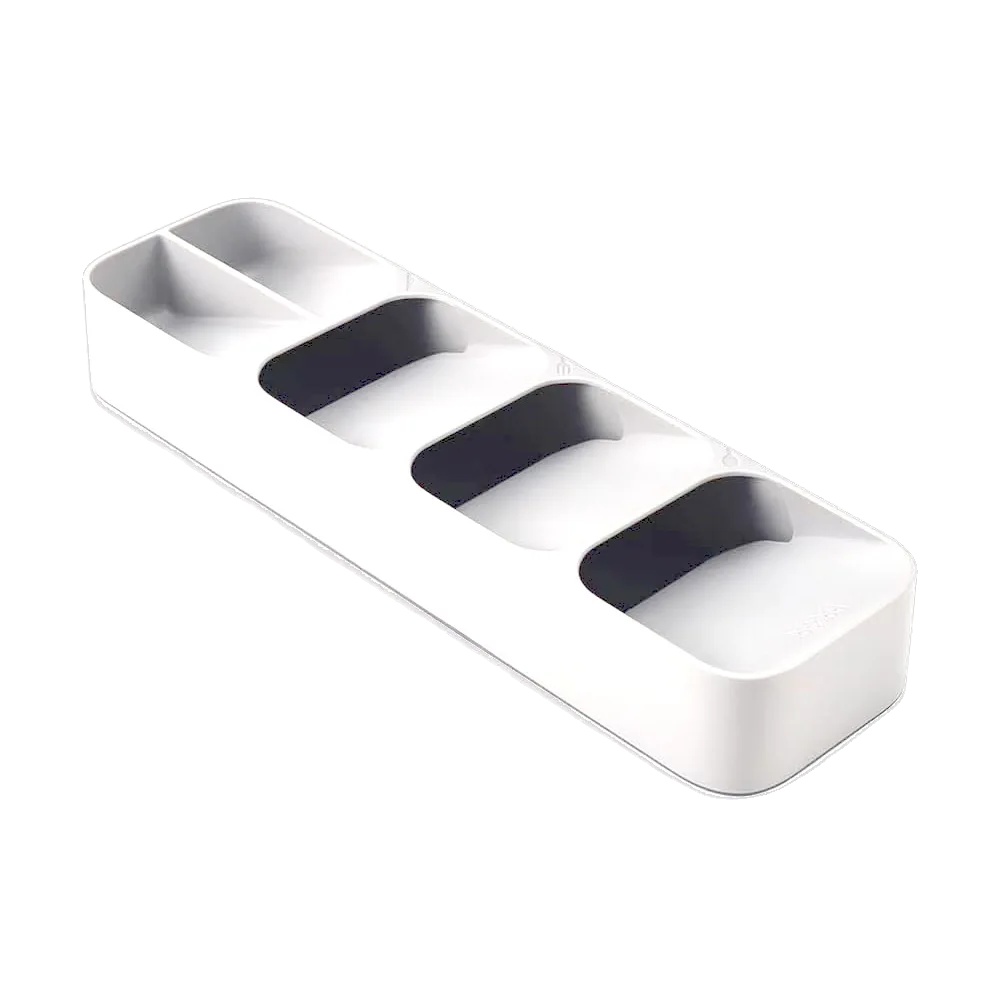 Besteckaufbewahrungsschale, Unterteilte Organizer, Platzsparendes Design, Weiß-1pc