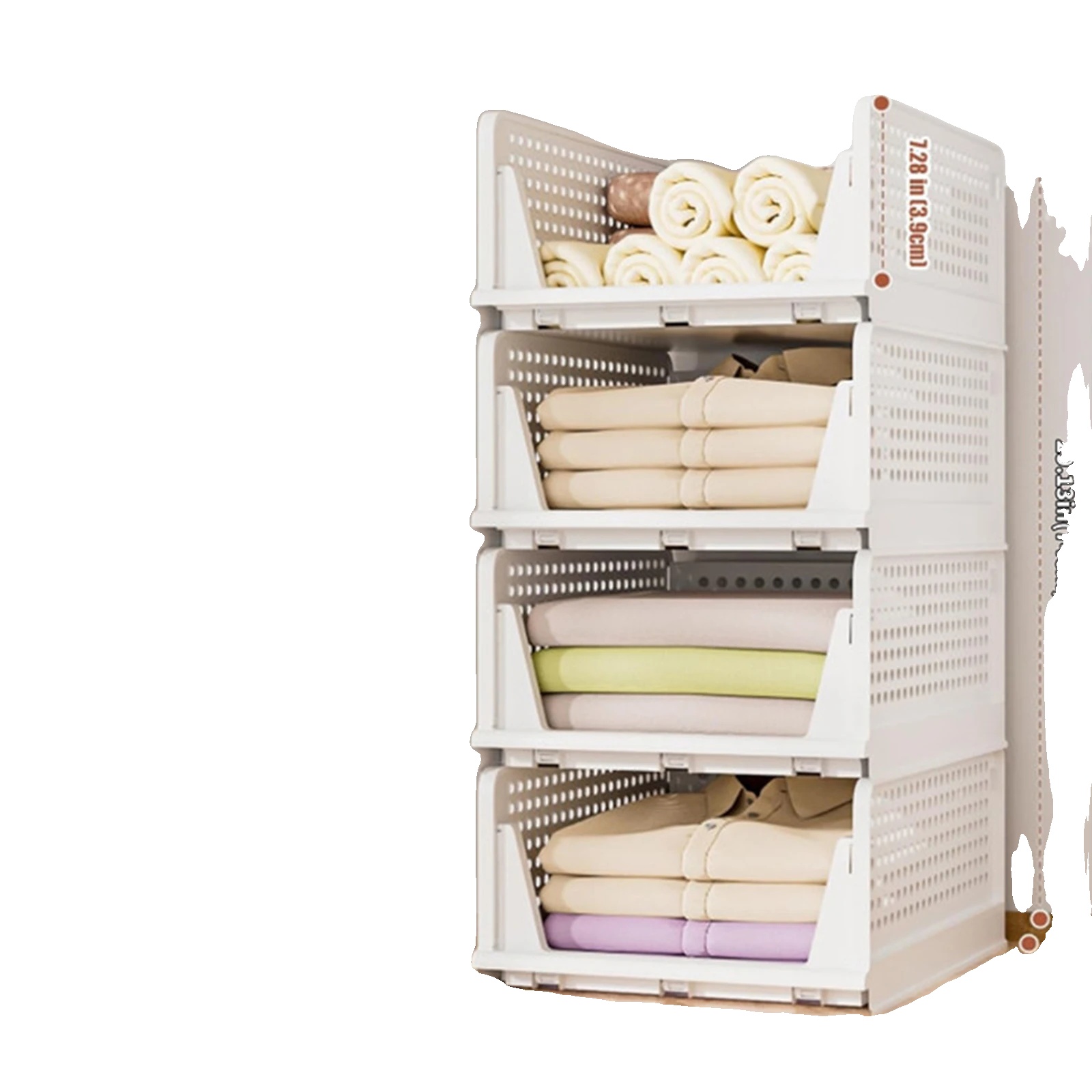 Aufbewahrungsboxen, Platzsparendes Design, Einfache Zugänglichkeit, 4 Stück