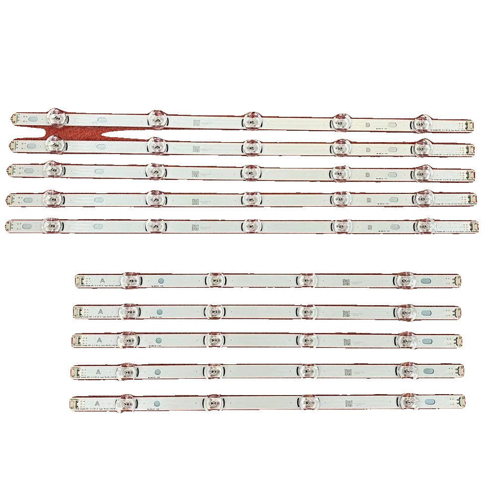 Led-hintergrundbeleuchtungsstreifen, 50-zoll-kompatibilität, 1025 Mm Länge, 9 Leds (6v), Aluminium-material, 10 Stück