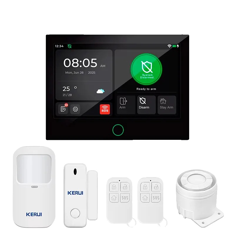 Hausalarmanlage, 7-zoll-touchscreen, Drahtlose Konnektivität, Hausalarm 1, Eu-stecker-a