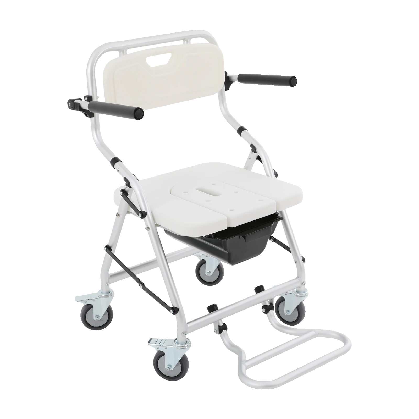 Kommode Stuhl, Faltbares Design, 150 Kg Tragfähigkeit, Weiss
