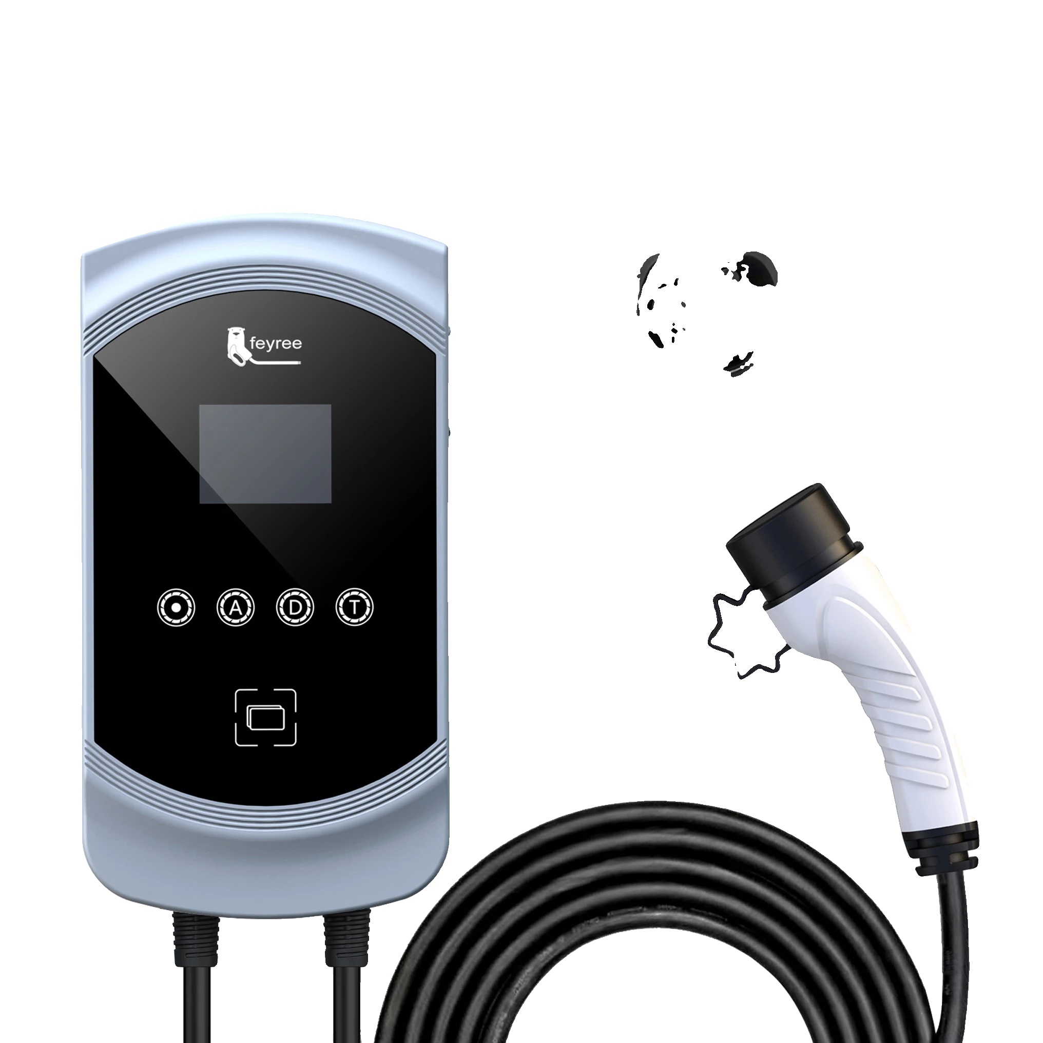 Ev-ladegerät, 7,6 Kw / 11 Kw / 22 Kw Leistungsoptionen, Intelligente App-steuerung, 22 Kw 32 A 3-phasig, Type2