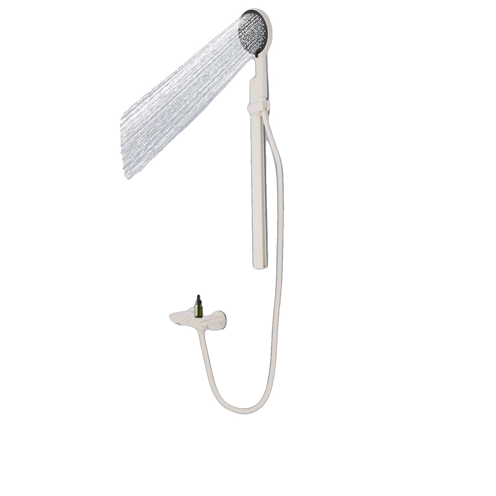 Handbrause-set, Wandmontage, Mehrere Wasser-modi, Weiss