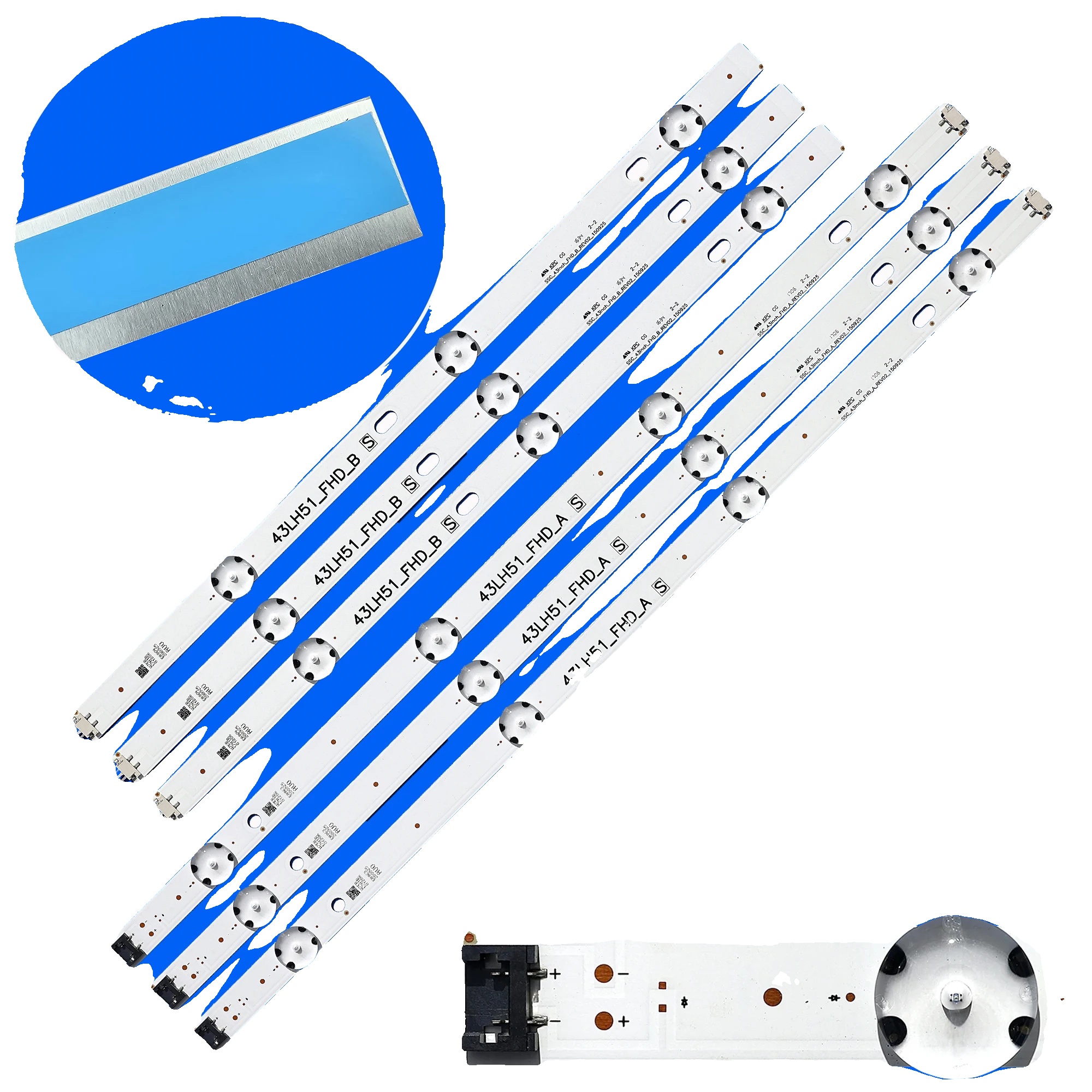 Led-hintergrundbeleuchtungsstreifen, Länge 864 Mm, 7 Leds Pro Streifen, Spannung 3v, Kompatibilität Mit Mehreren Modellen, Ce-zertifiziert