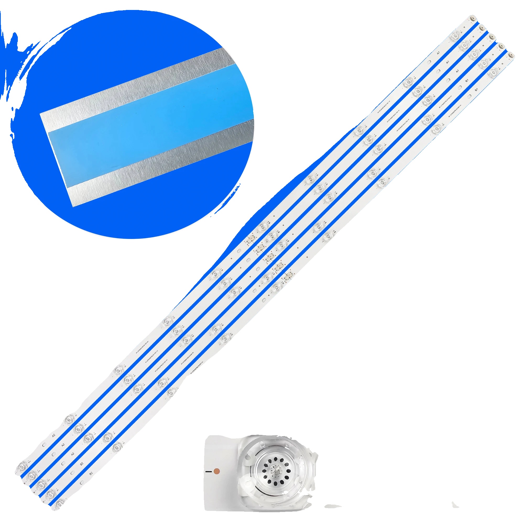 Led-hintergrundbeleuchtungsstreifen, Länge 1076mm, 5 Stück Pro Set, 3v Led-lampen-spannung, A-10 B-9 Perlen Pro Streifen, Neuware