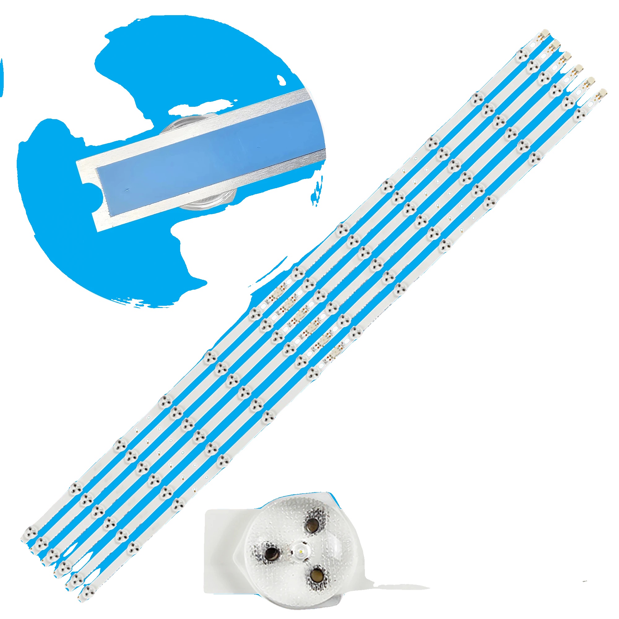 Led-hintergrundbeleuchtungsstreifen, 870mm, Kompatibel Mit 42lm340t 42lm3700 42ls3400 42lm3400, 12 Led-perlen Pro Streifen, Durchschnittliche