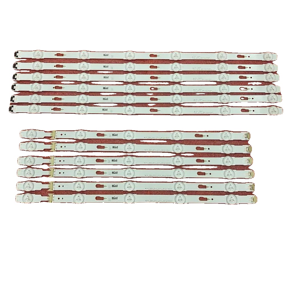 Anpassbare Led-hintergrundbeleuchtungsstreifen, 972 Mm Länge, 11 Leds (3v), 12 Stück (6 Rechts, 6 Links), Hohe Kompatibilität