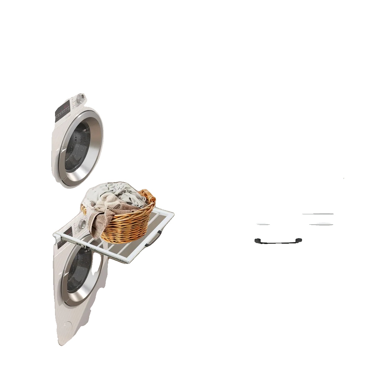 Stapelsatz Mit Ausziehbarem Regal, 150 Kg Tragfähigkeit, Robuste Stahlkonstruktion, Nein.1