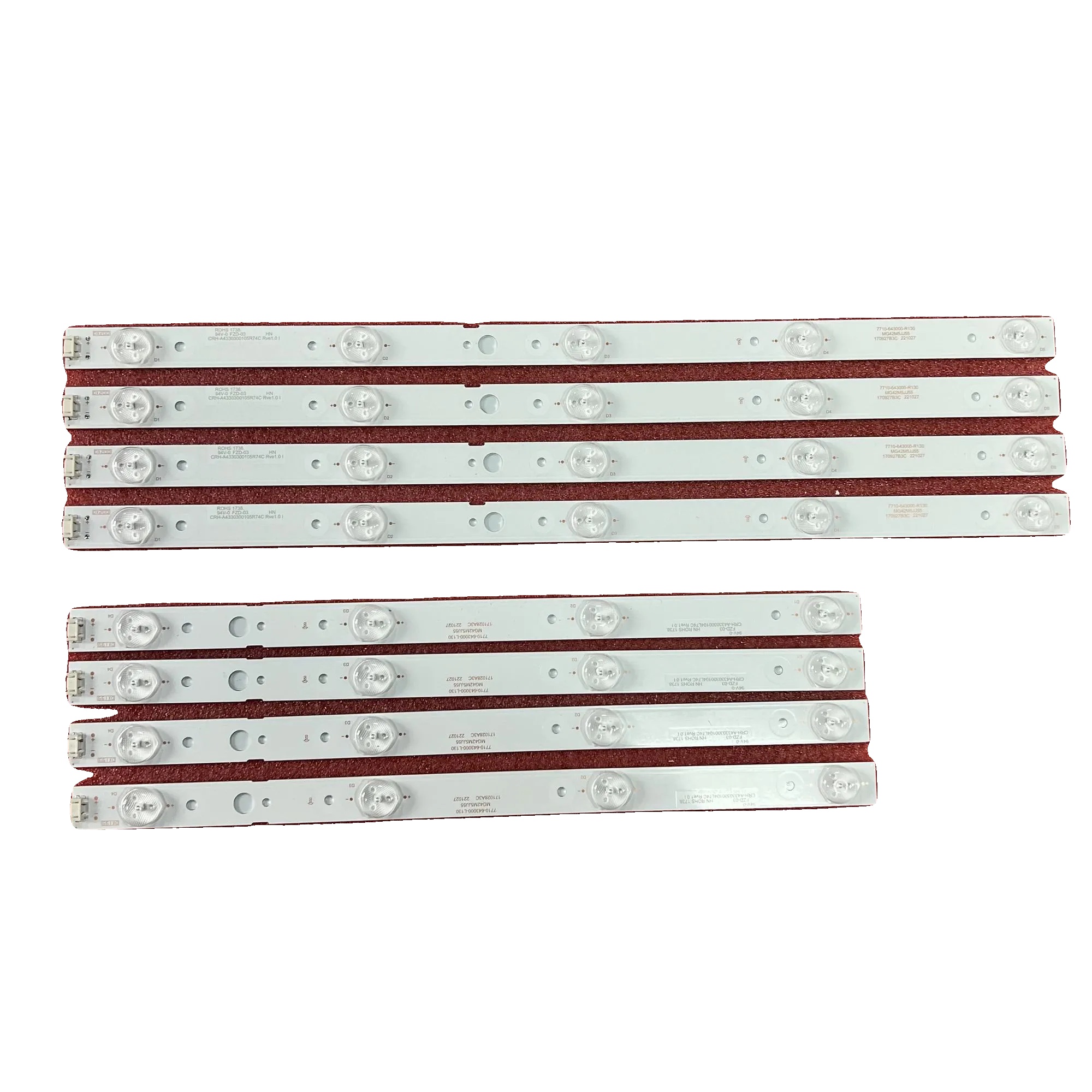 Led-hintergrundbeleuchtungsstreifen, 430 Mm Länge, 332 Mm Länge, Für Verschiedene Tv-modelle, Lichtstrom 60, Dimmbar