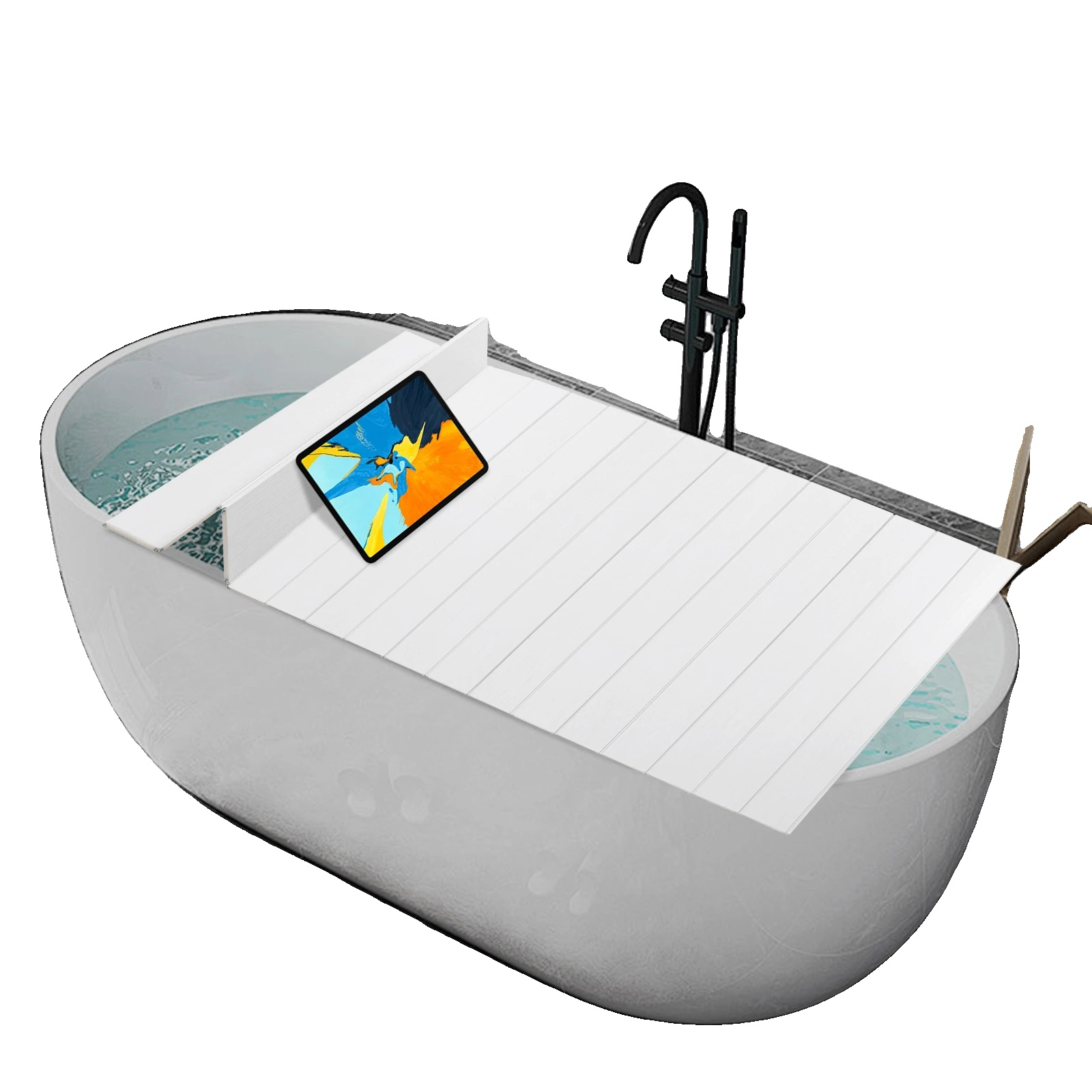 Faltbare Badewannenabdeckung, Material: Pvc, Abmessungen: 170 X 75 X 0,65 Cm, Maximale Tragfähigkeit: 5 Kg, Temperaturbeständigkeit: 80 ℃,