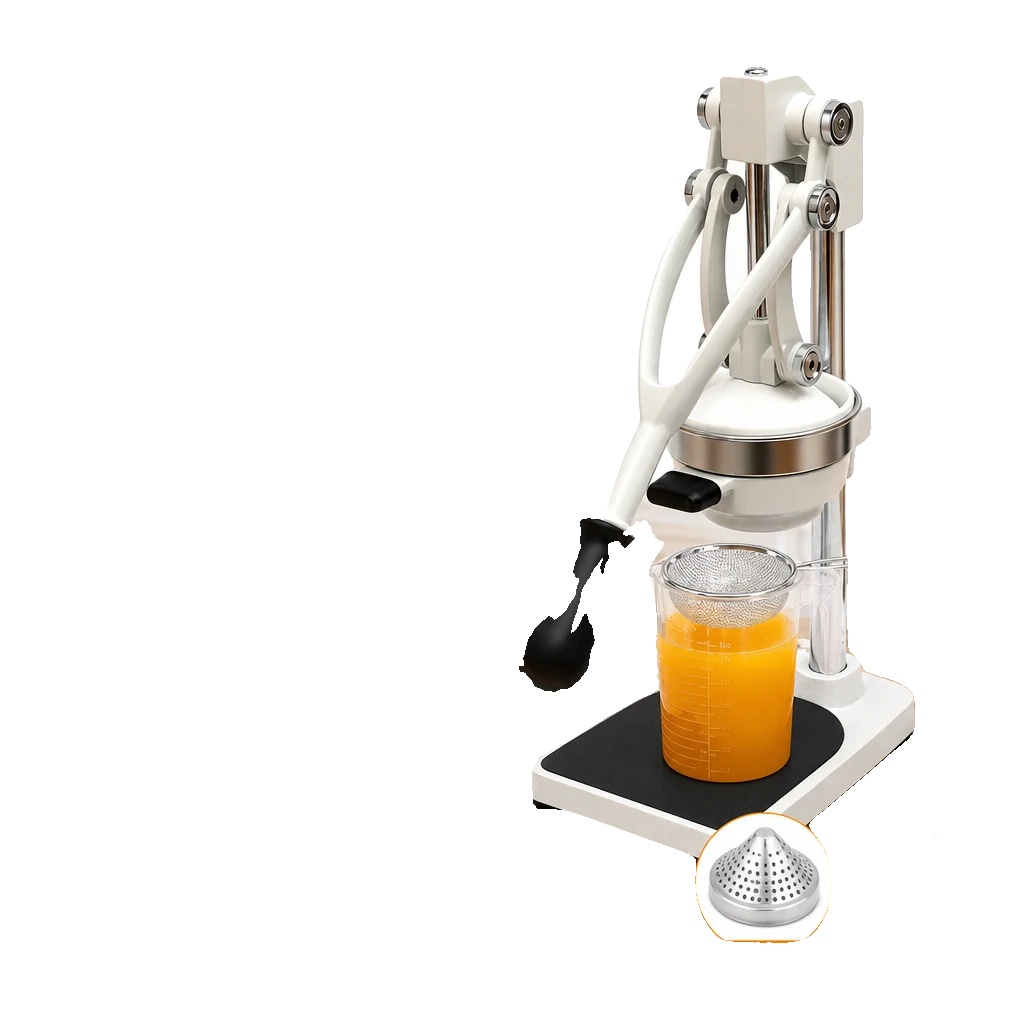 Manuelle Saftpresse, 304 Edelstahl, 500ml Kapazität, 37cm Griff Länge, 40mm Basisdicke, Tischmontage