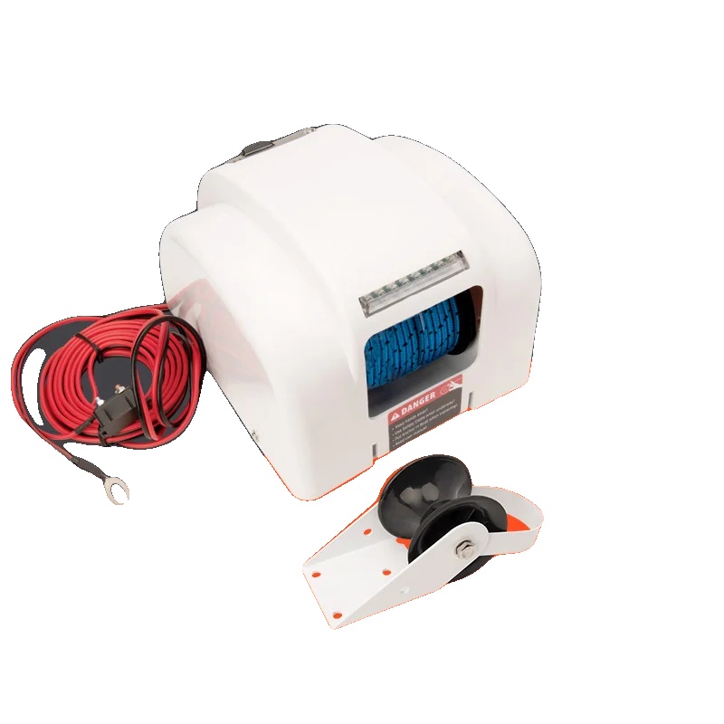 Elektrische Ankerwinde, Kabellose Fernbedienung, 20 Kg Tragfähigkeit, Weiss
