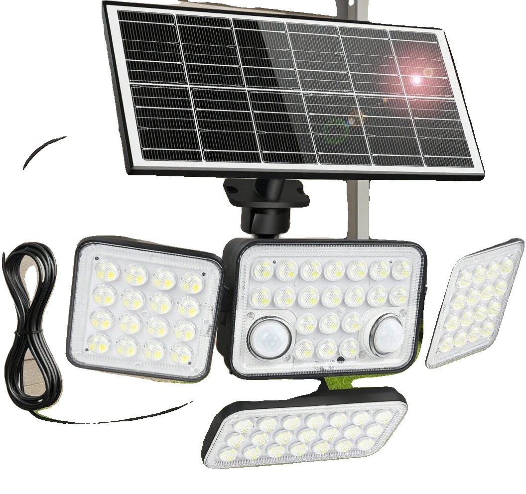 Solar-led-flutlicht, Dual-sensor-technologie, 5000mah Batterie, Kaltweiß