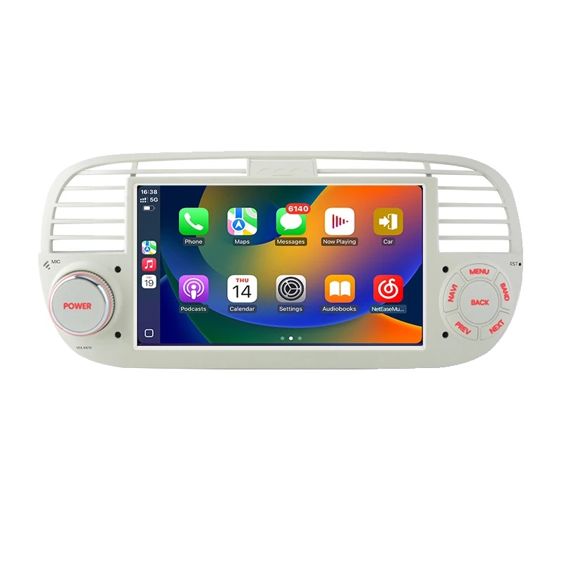 Autoradio, Erweiterte Multimedia-funktionen, Navigationssystem, Kompatibel Mit Fiat 500 / 500c Abarth 2007-2015, Wifi (2g 64g) W