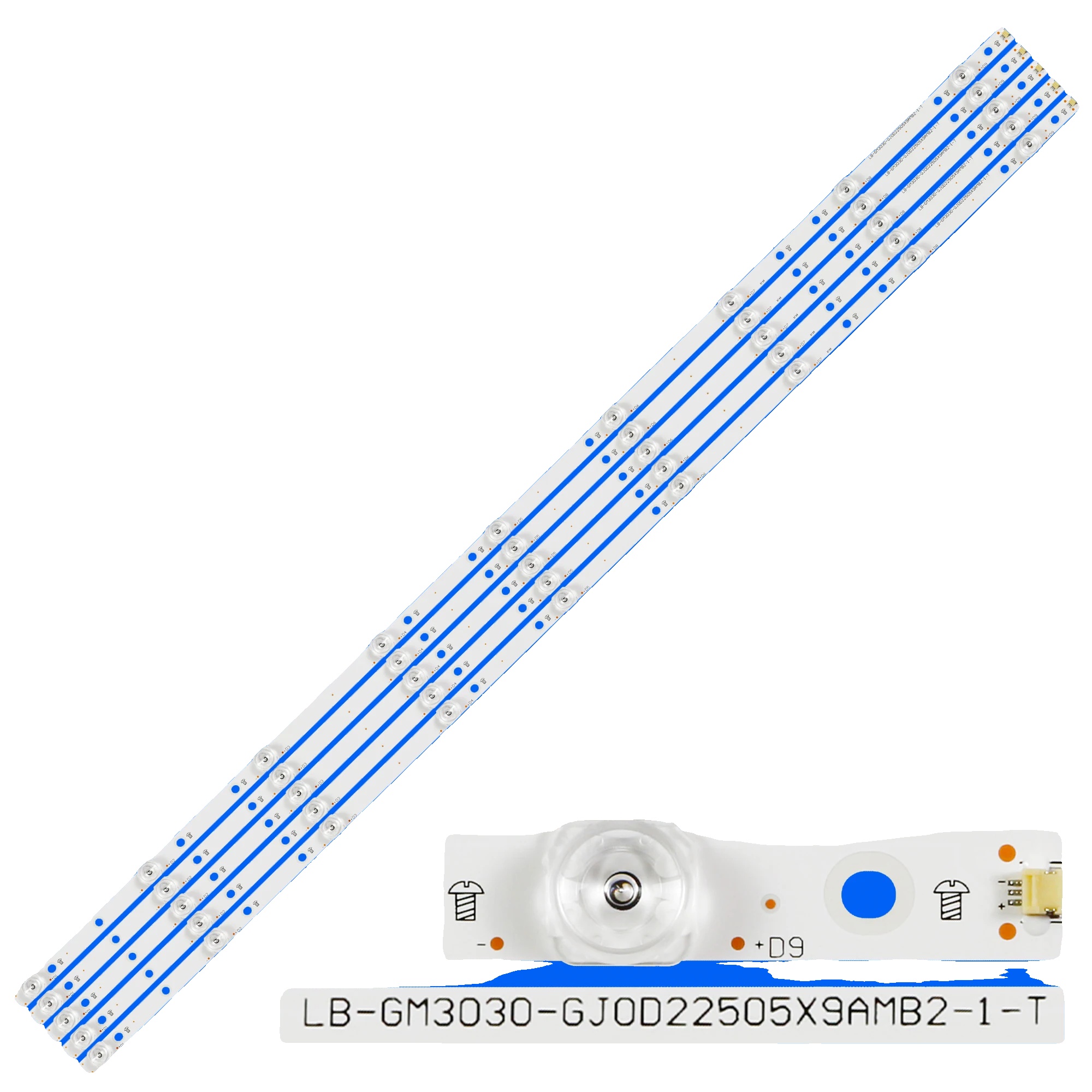 Led-hintergrundbeleuchtungsstreifen, 970 Mm Länge, 9 Led-perlen Pro Streifen, 3v Spannung, Kompatibilität Mit Mehreren Modellen, Neuheitszustand