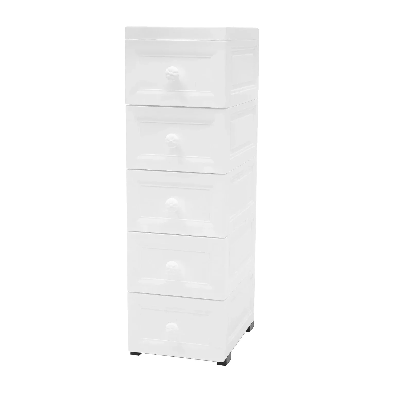 Aufbewahrungsdrawer, 5 Schubladen, Mobiles Design, Weiss