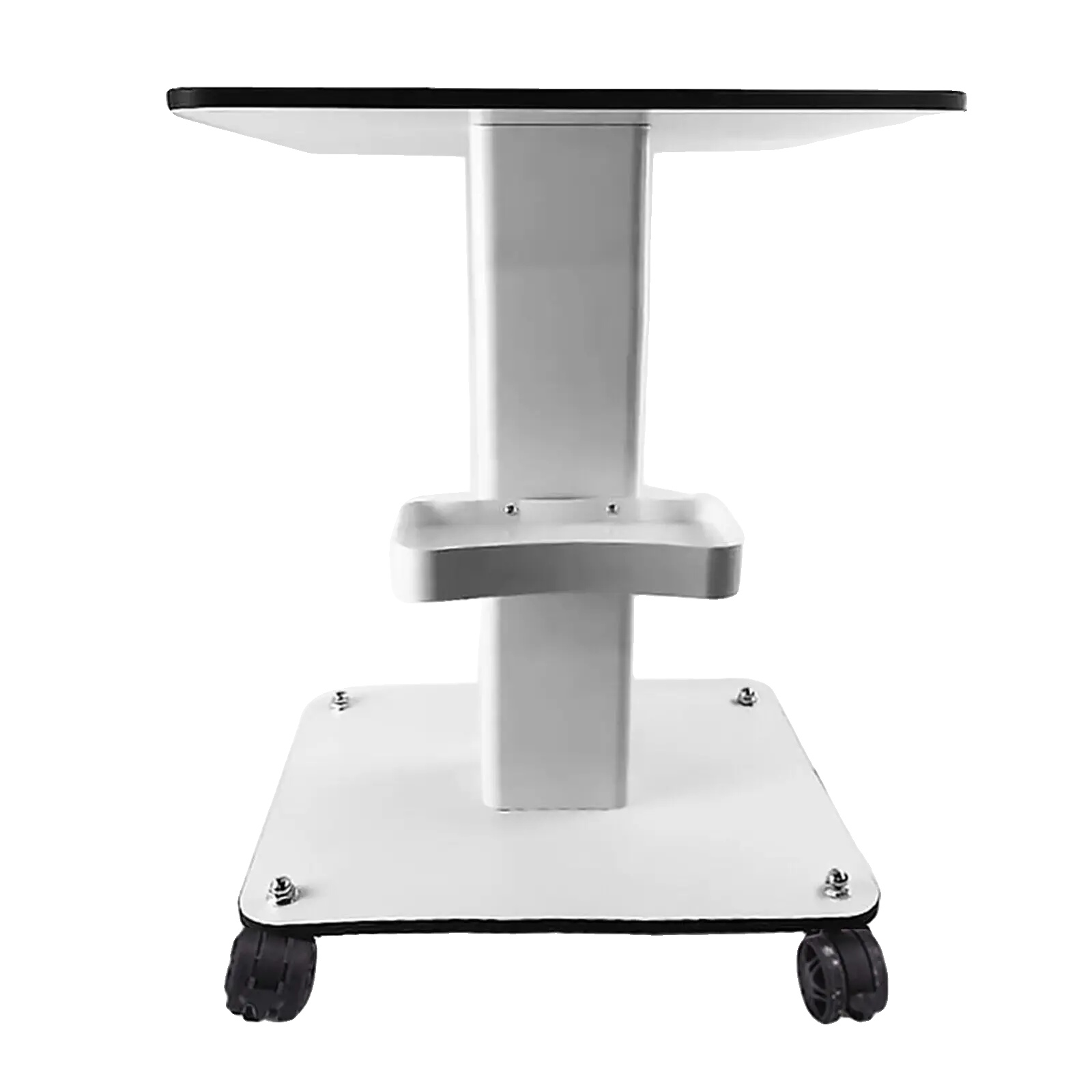 Friseurtrolley, Für Beautymaschine, Robuste Metallkonstruktion, 360° Schwenkbare Räder, Weiss