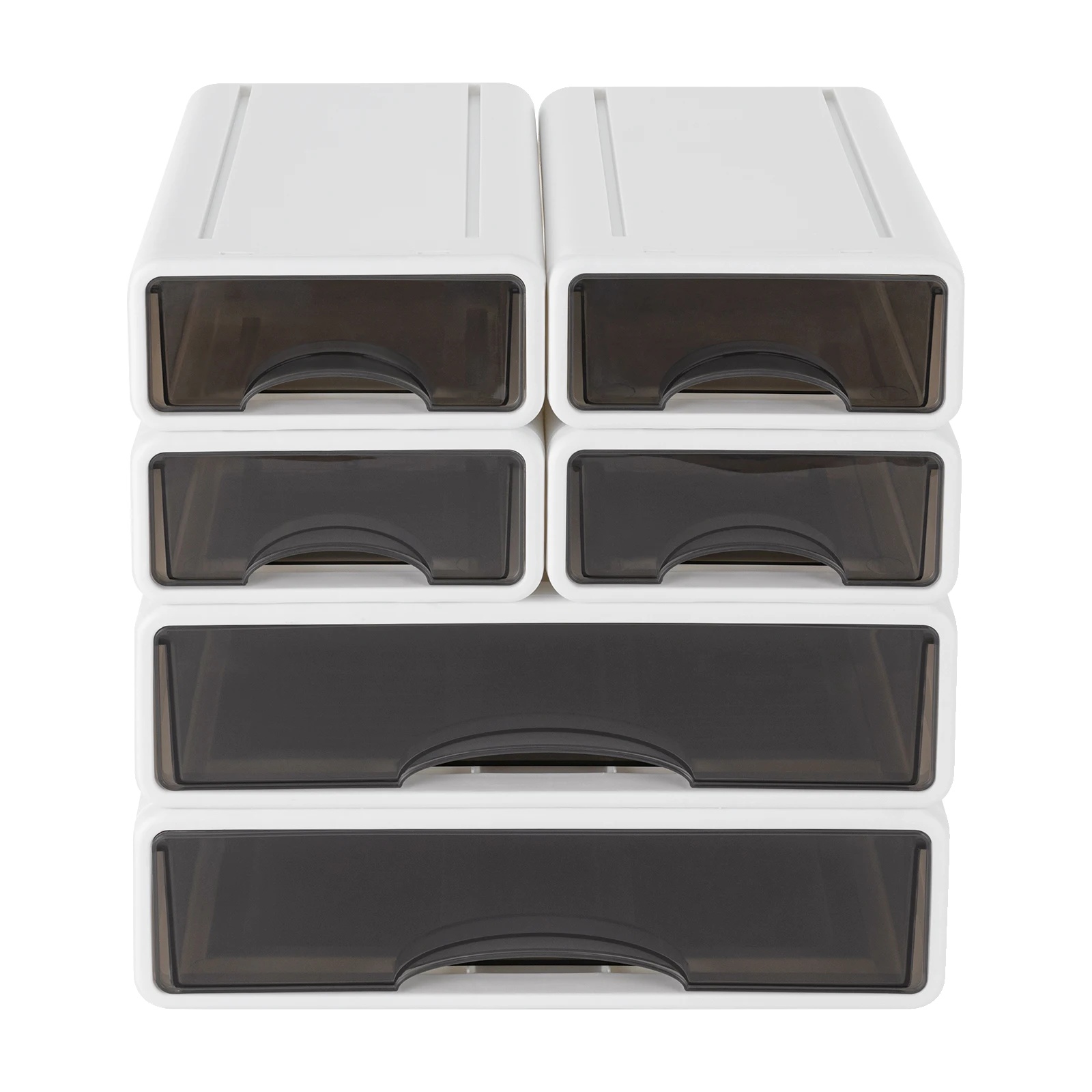 Schubladenorganizer, Stapelbar, Umweltfreundliches Design, Weiss