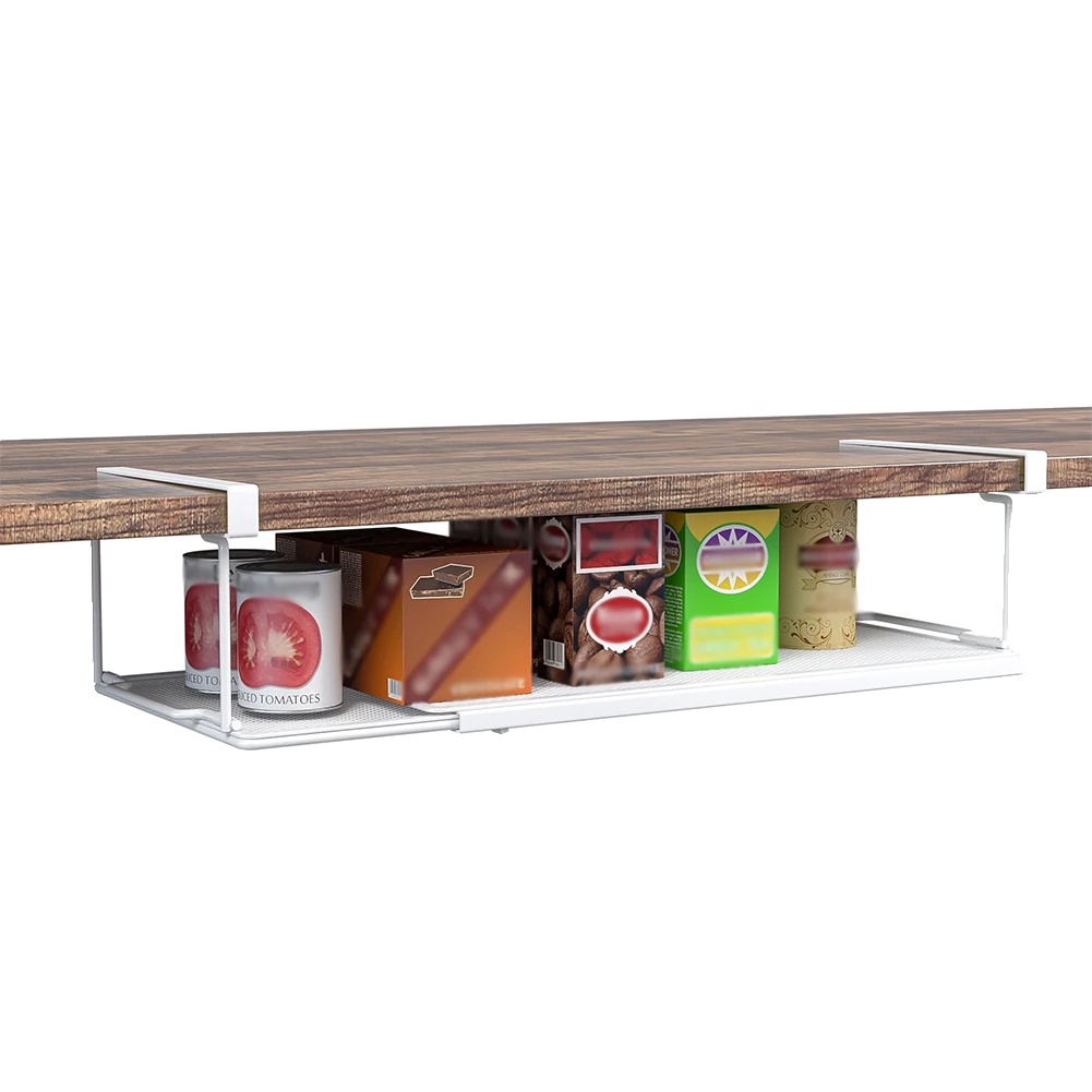 Unterbau-regal, Verstellbares Design, Kippsichere Stabilität, Weiss