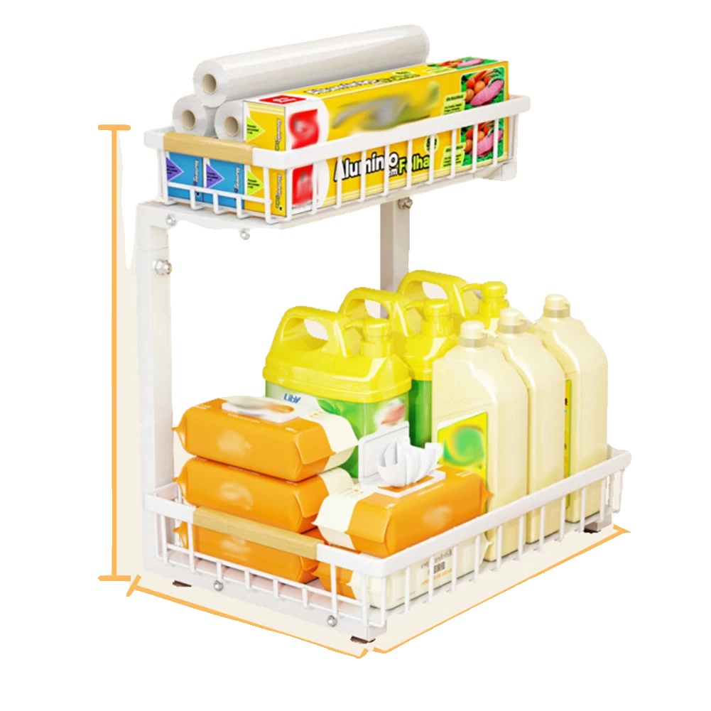 Unter-sink-organizer, Zweistufiges Design, Herausziehbarer Zugang, Wh