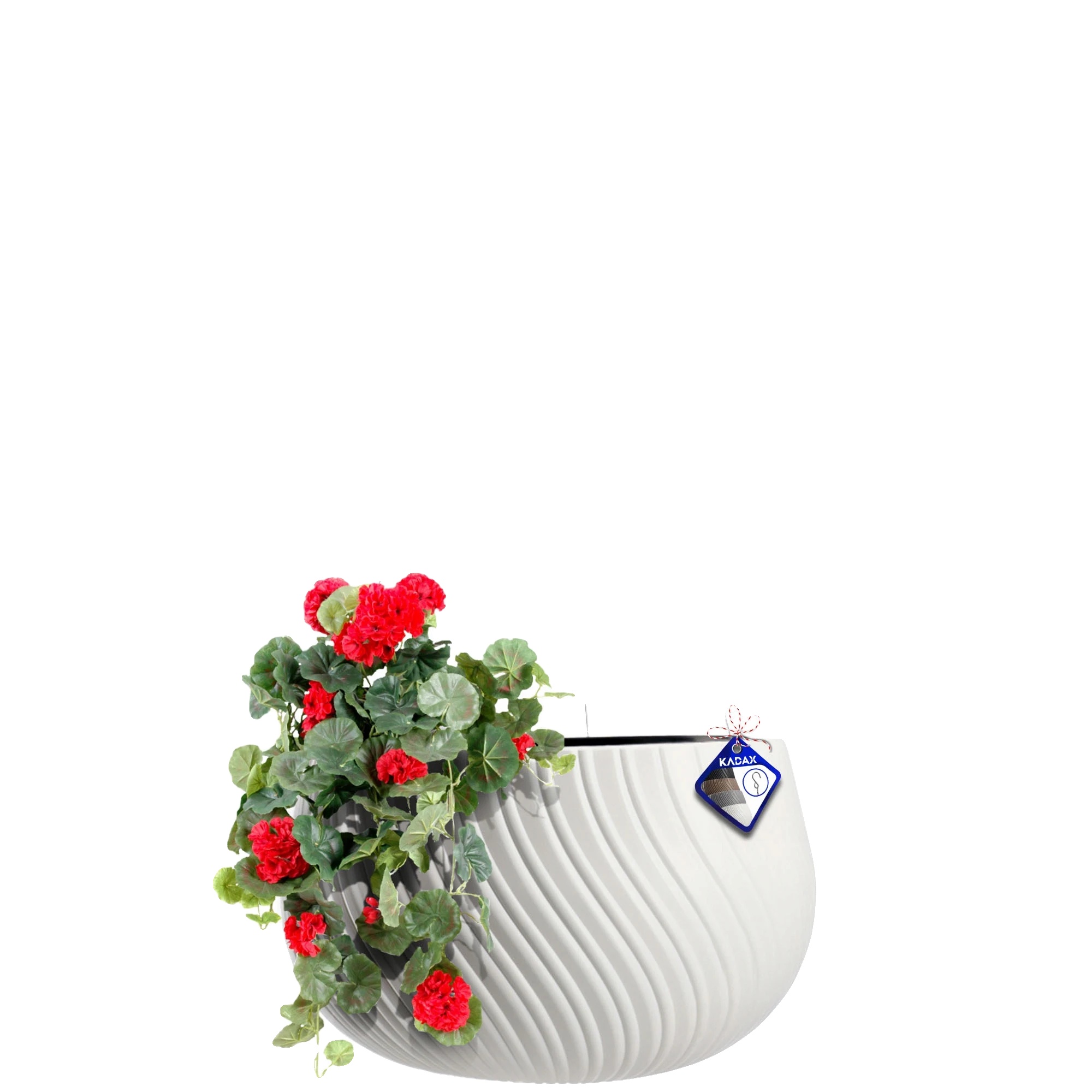 Hängender Blumentopf, Robuste Konstruktion, Platzsparendes Design, Weiss