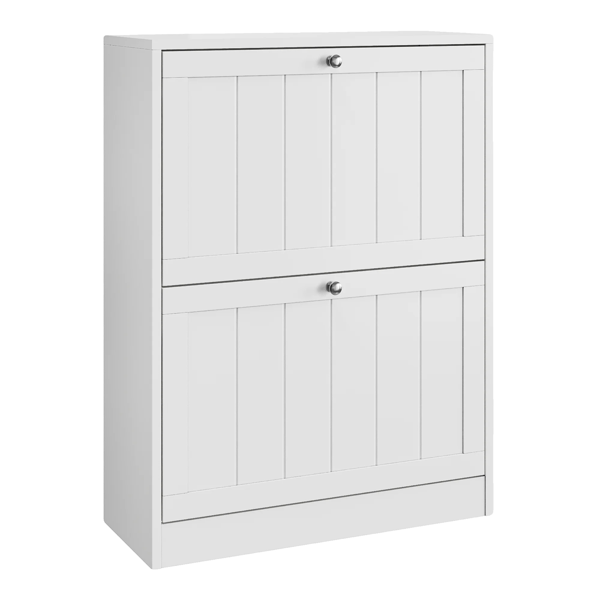 Schuhschrank, Platzsparendes Design, Stilvolle Aufbewahrungslösung, Weiß