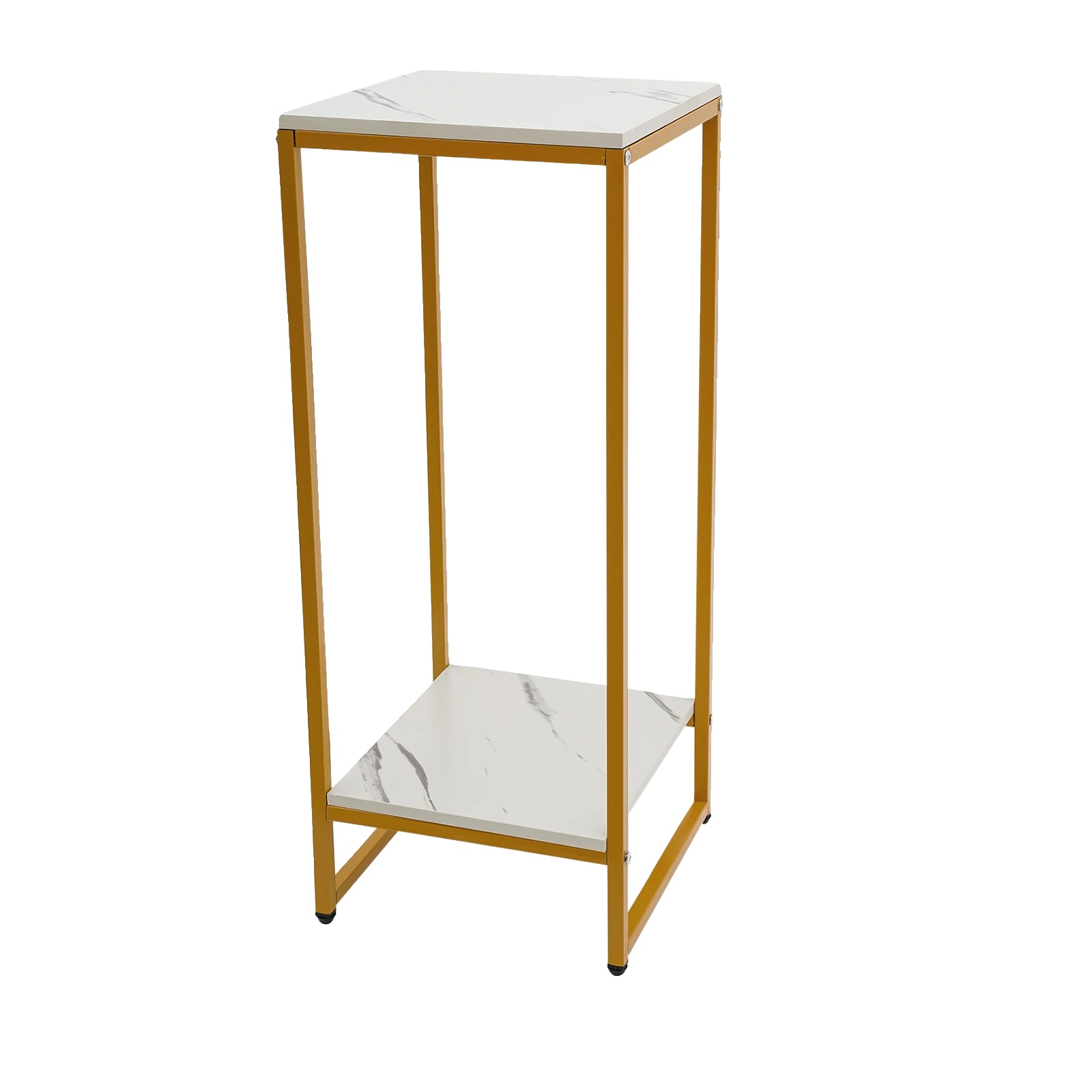 Pflanzenständer, 2-stufiges Design, Metall- Und Holzbau, Weiss