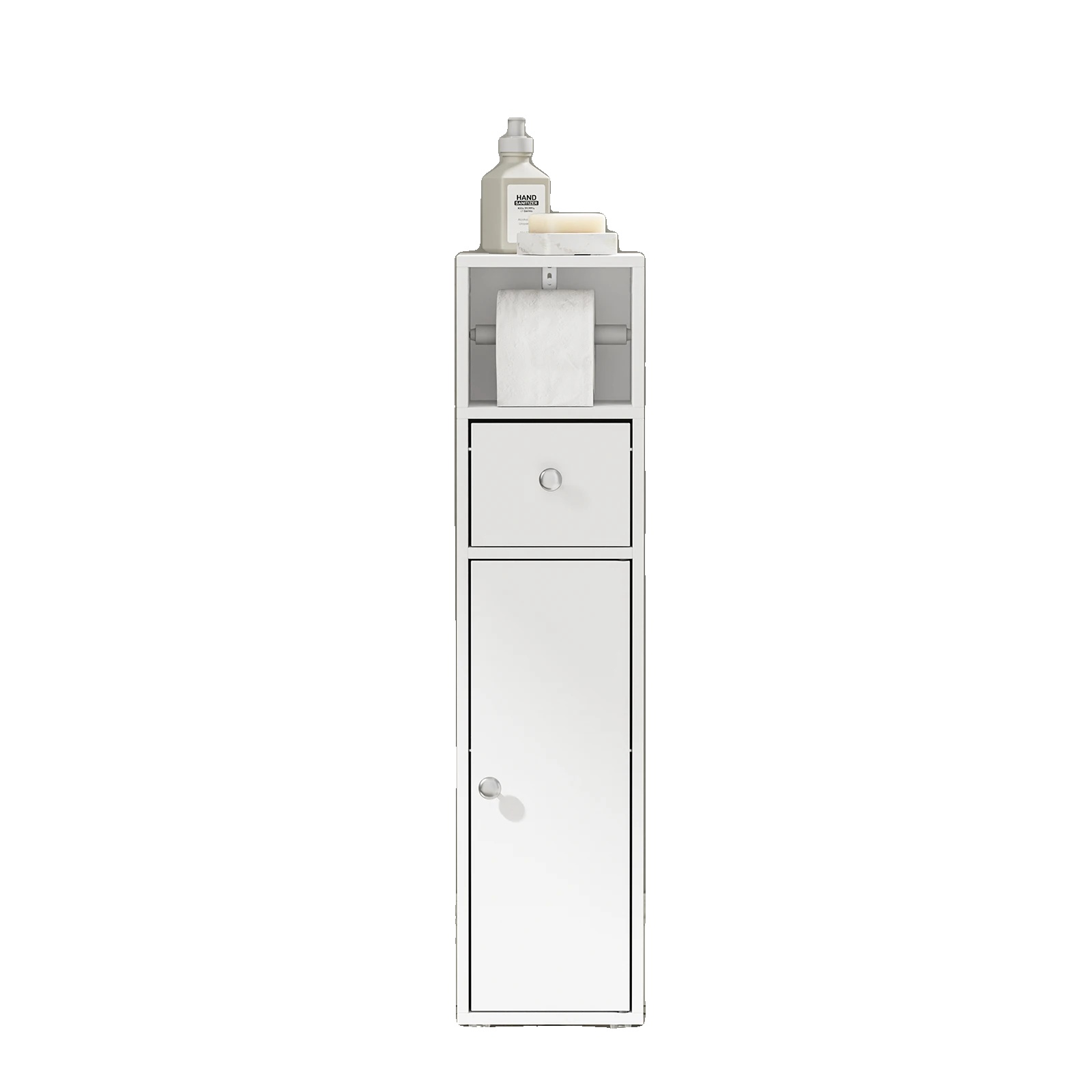 Badezimmer-schrank, Kompaktes Design, 3-stufige Organisation, Weiss