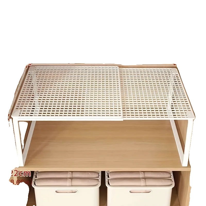 Kleiderständer-organizer, Verstellbare Höhe, Platzsparendes Design, Weiß-m
