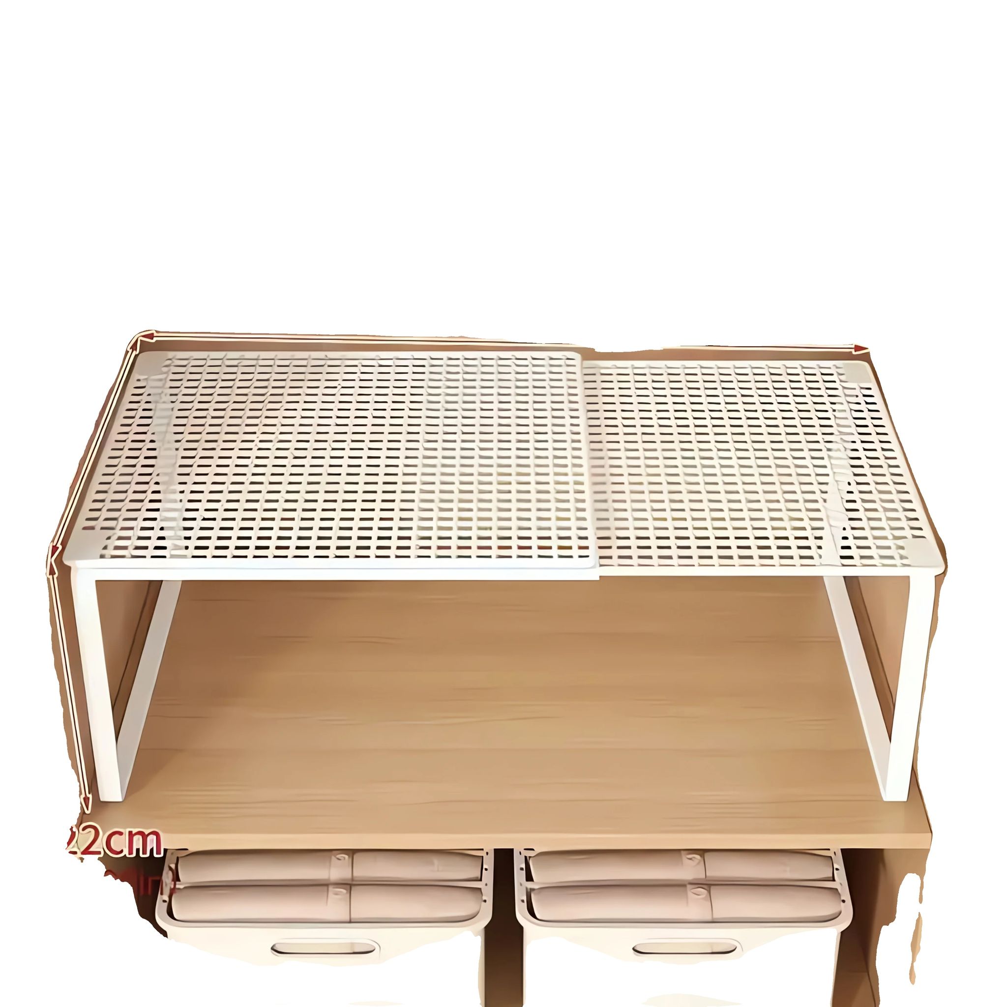 Kleiderständer-organizer, Verstellbare Höhe, Platzsparendes Design, Weiß- L