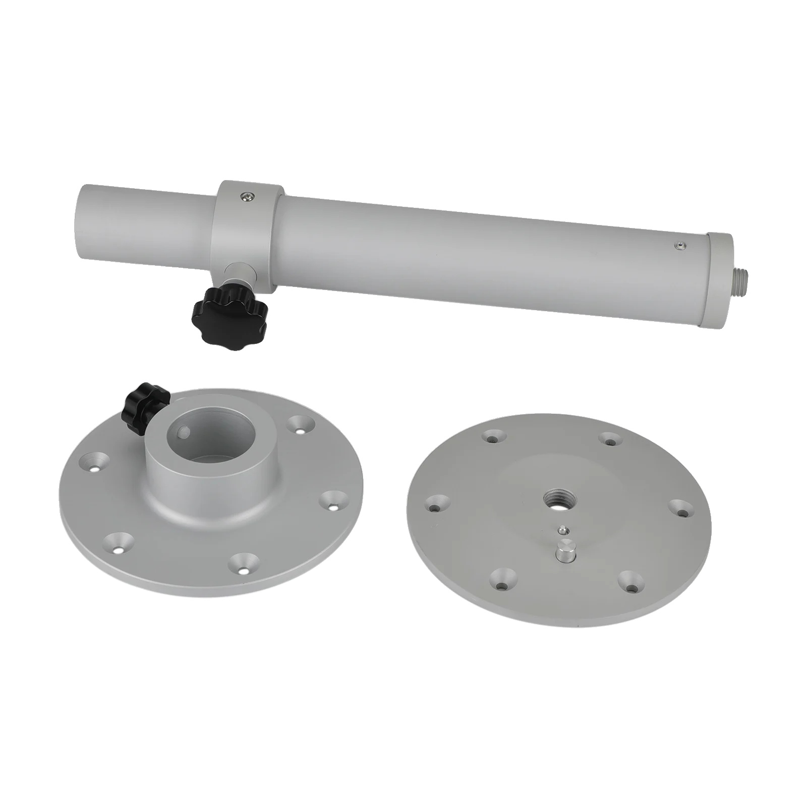 Tischfuß, Aluminiumkonstruktion, Teleskopisches Design, Weiss