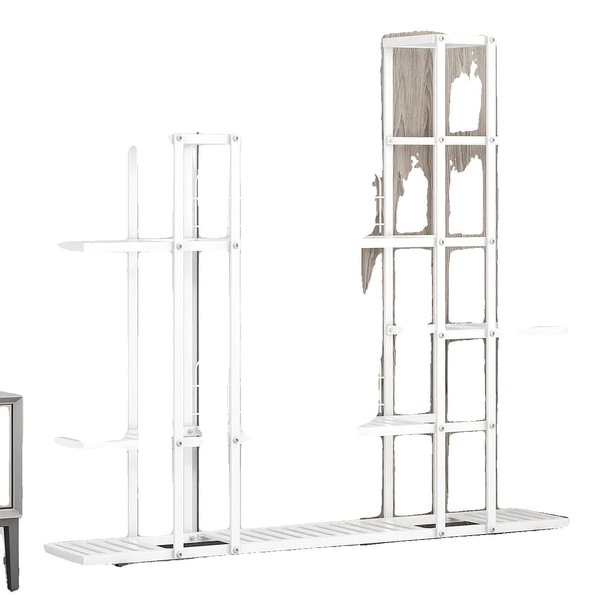 Pflanzenständer, Kunststoff, Höhe: 90 Cm, Breite: 60 Cm, Tiefe: 30 Cm, 4 Etagen