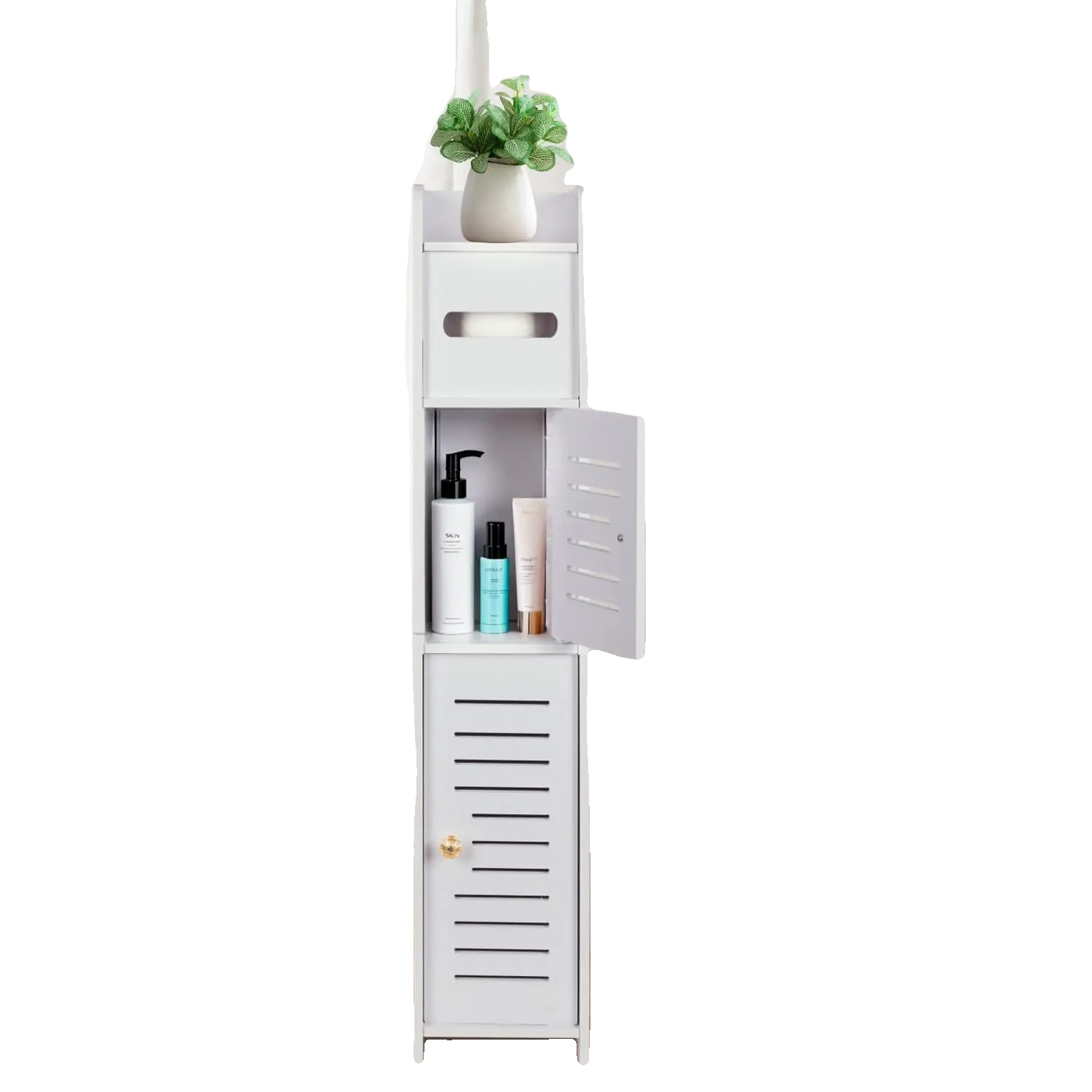 Badezimmermöbel, Multifunktionale Aufbewahrung, Modernes Design, Weiss