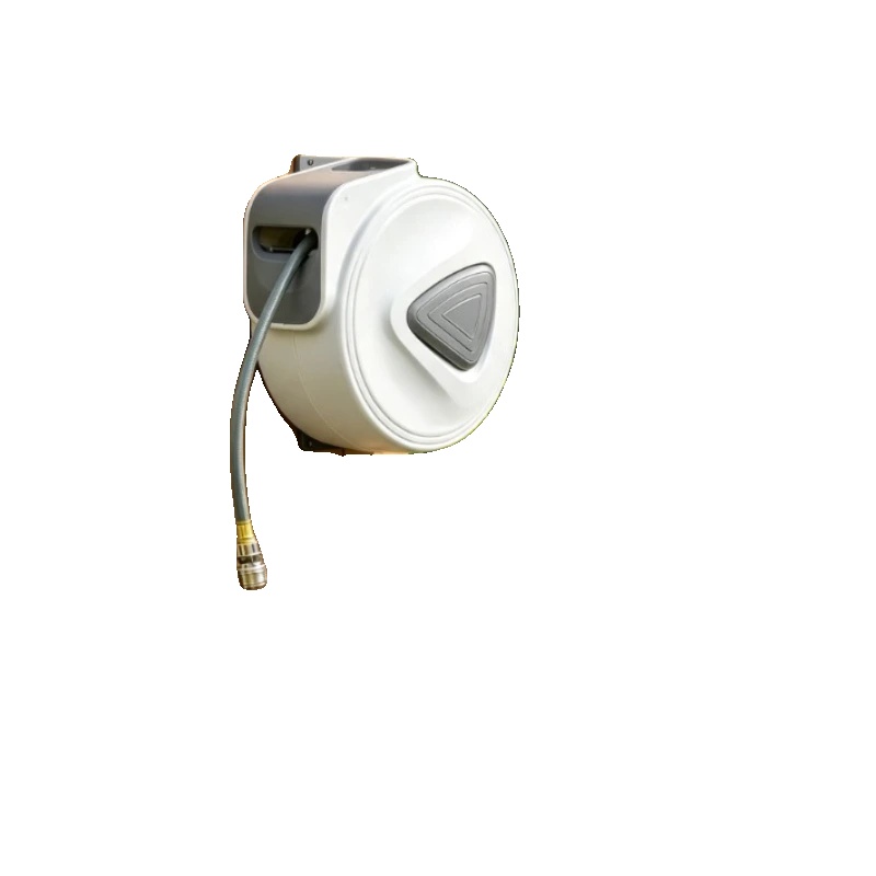 Luftschlauchaufroller, 3/8"x10m, 1/4"bsp-anschluss, Wandmontiert, Verwicklungsfreies Design, Gummimaterial